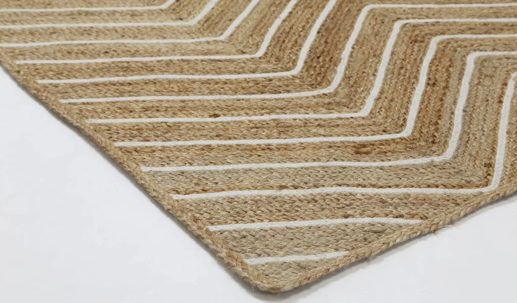 Amara Beige Brown Chevron Natural Rug