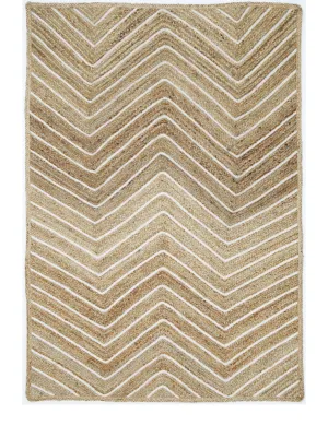 Amara Beige Brown Chevron Natural Rug