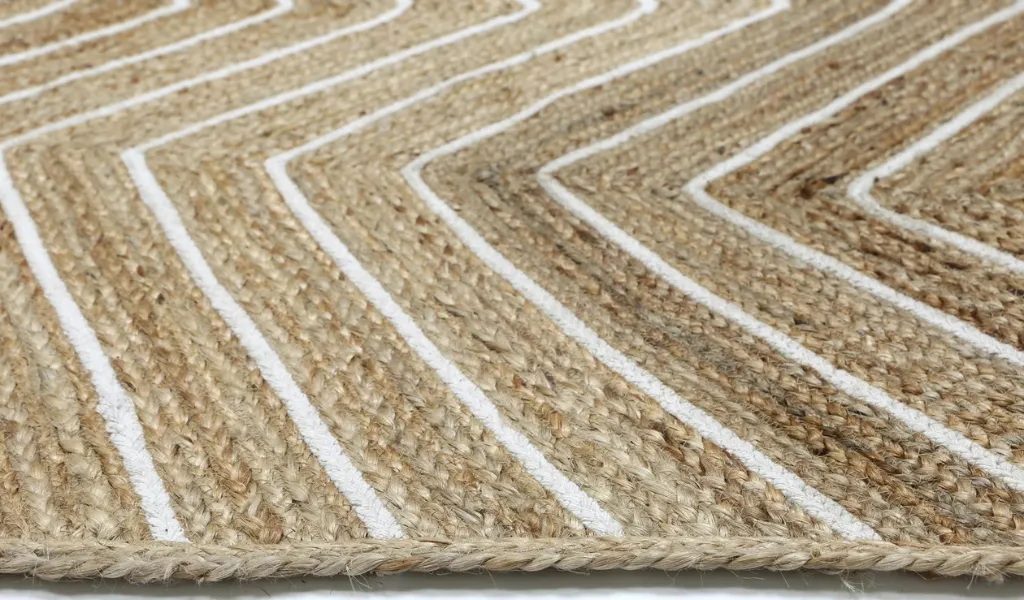 Amara Beige Brown Chevron Natural Rug
