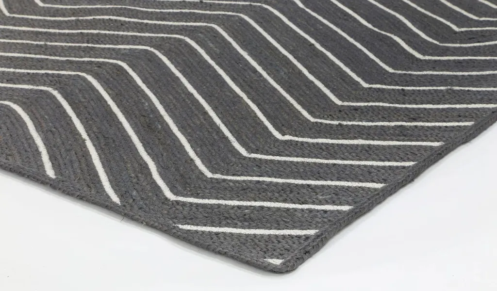Amara Grey Chevron Natural Rug