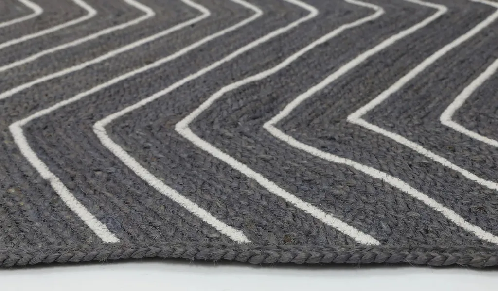 Amara Grey Chevron Natural Rug