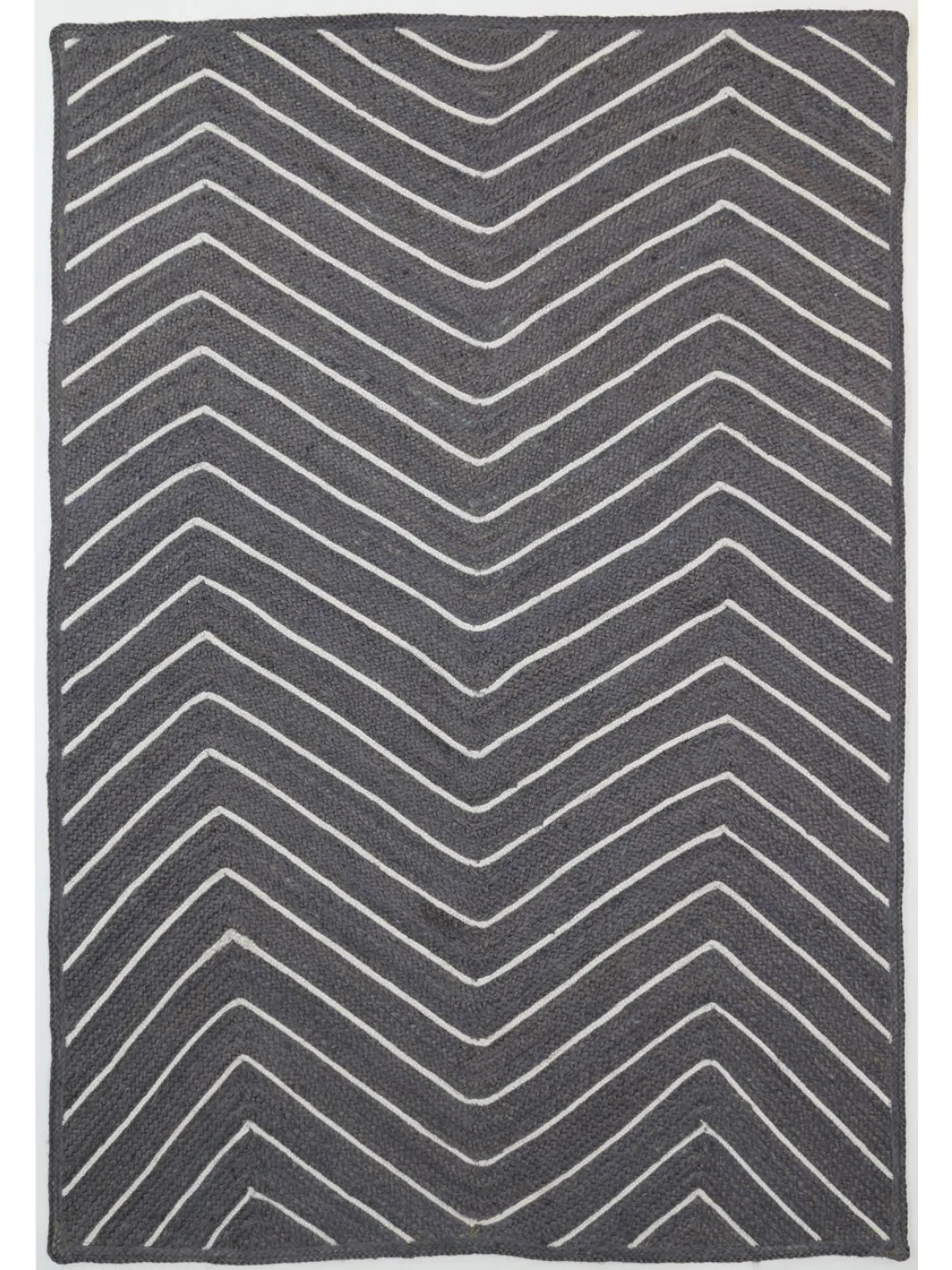 Amara Grey Chevron Natural Rug