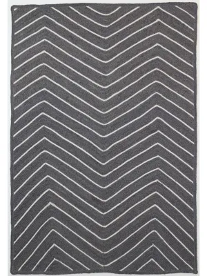 Amara Grey Chevron Natural Rug