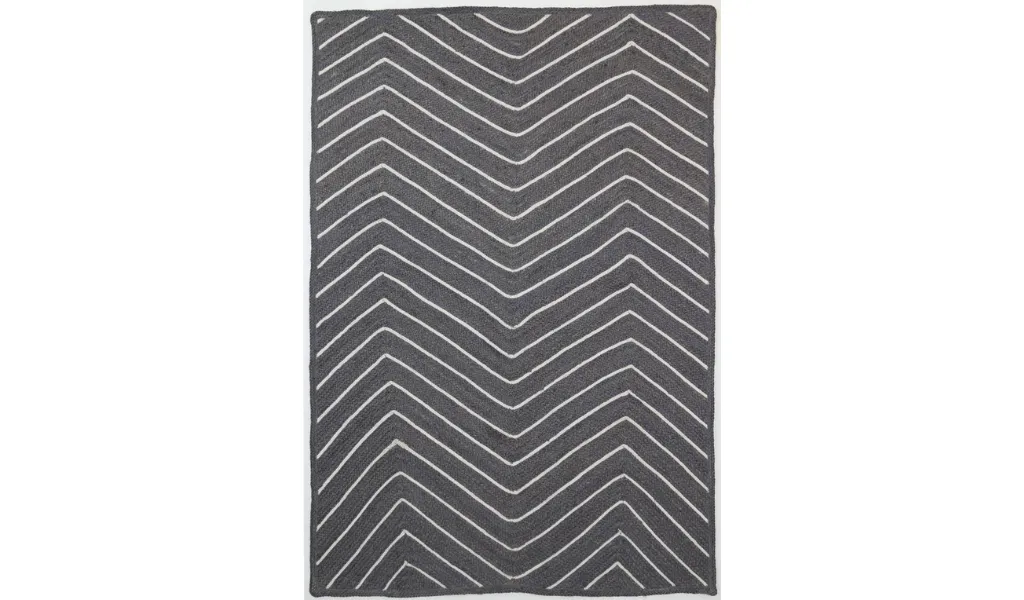 Amara Grey Chevron Natural Rug