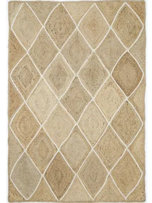 Amara Natural Diamond Pattern Jute Rug