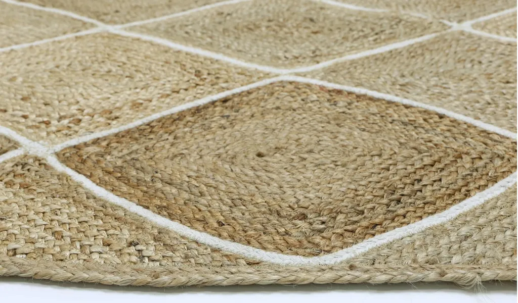 Amara Natural Diamond Pattern Jute Rug