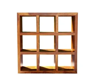 Boston Zen Contemporary Solid Wood Cube Square Bookshelf