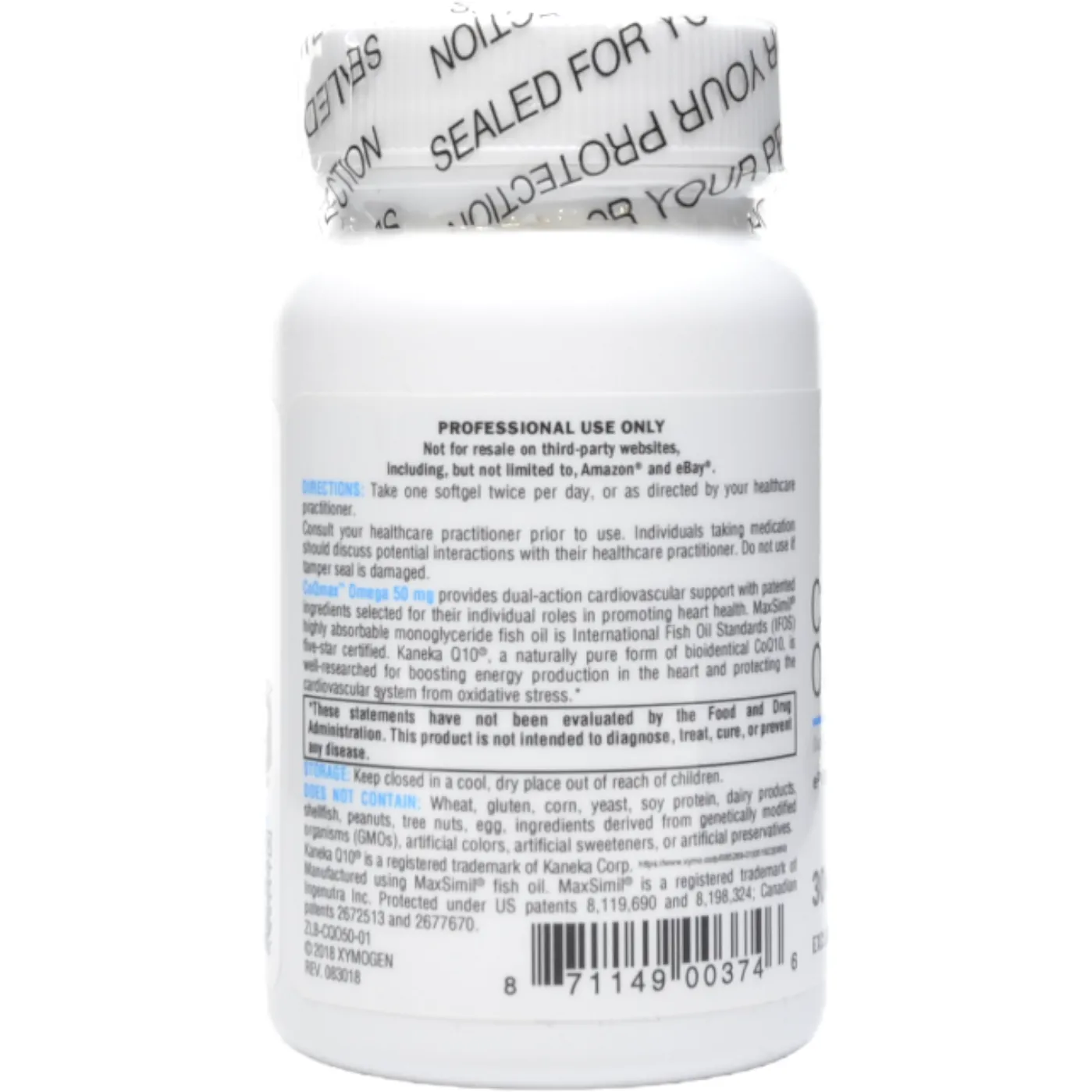 CoQmax Omega 50 mg by Xymogen