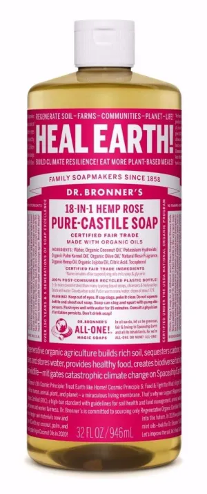 Dr. Bronner's Castile Soap Rose 472ml