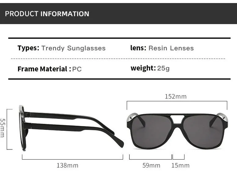 Farbige Sonnenbrille „Ocean Breeze“ mit großem Rahmen