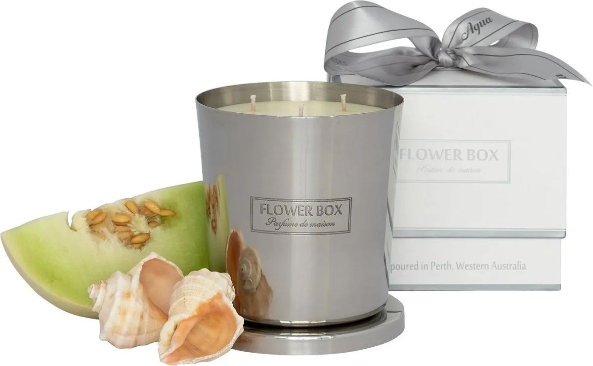 Flower Box Candle Aqua 1kg