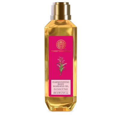 Harmonizing Body Massage Oil Desi Gulab & Oudh - Forest Essentials