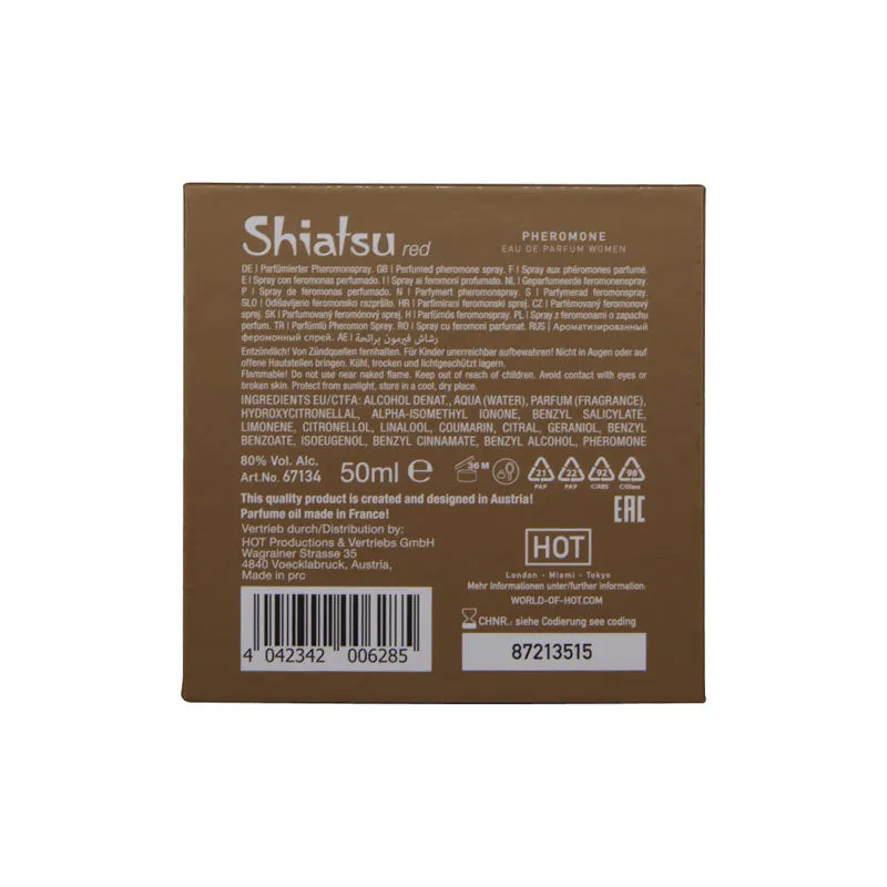 HOT Shiatsu Pheromone Eau De Parfum Women - Red 50ml