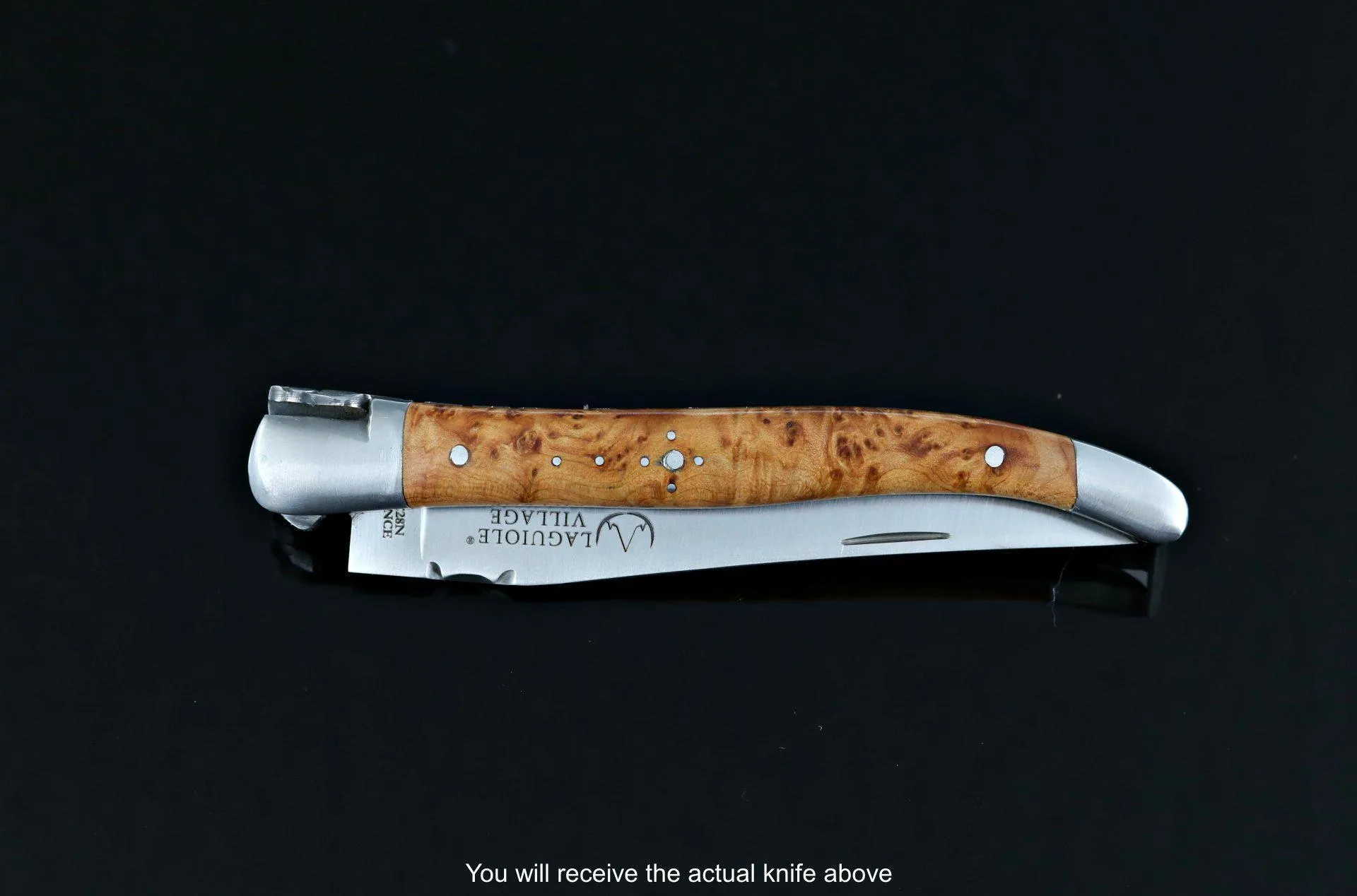 Laguiole Village 10 cm Forged Bee & Spring Juniper Handle #4
