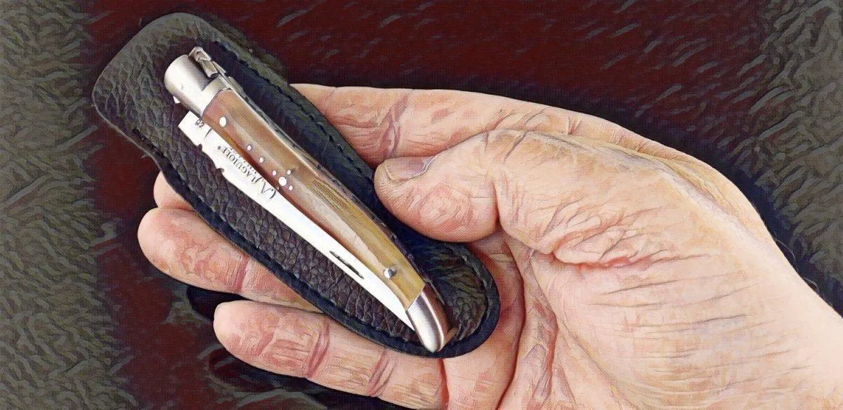 Laguiole Village 10 cm Forged Bee & Spring Juniper Handle #4