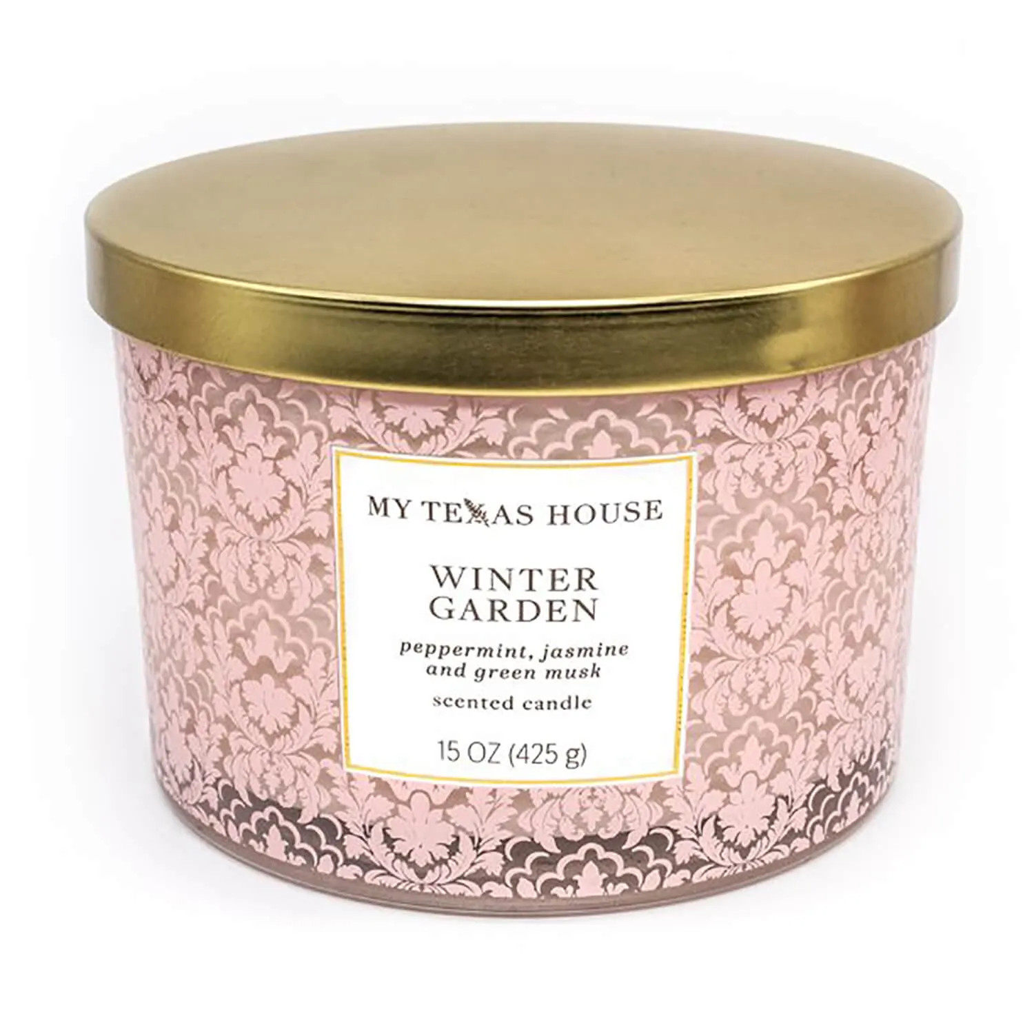 Large 3 Wick Scented Candle Glass Jar Designs My Texas House 425g