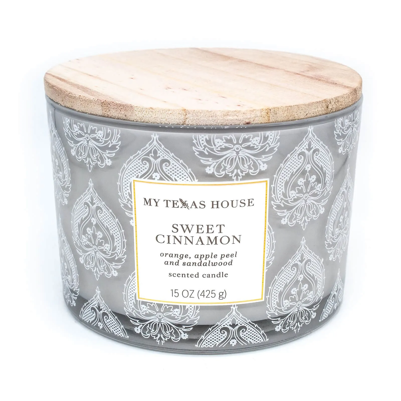 Large 3 Wick Scented Candle Glass Jar Designs My Texas House 425g