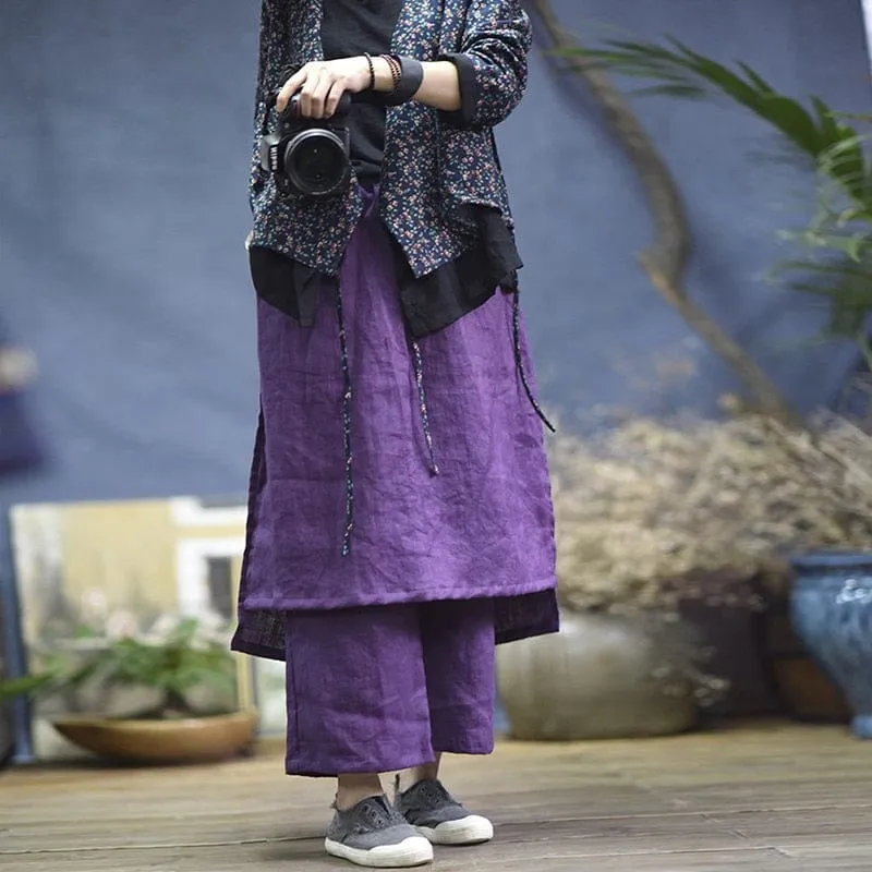 Namaste Solid Linen Trousers | Zen