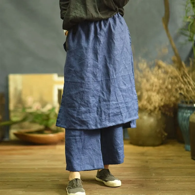 Namaste Solid Linen Trousers | Zen