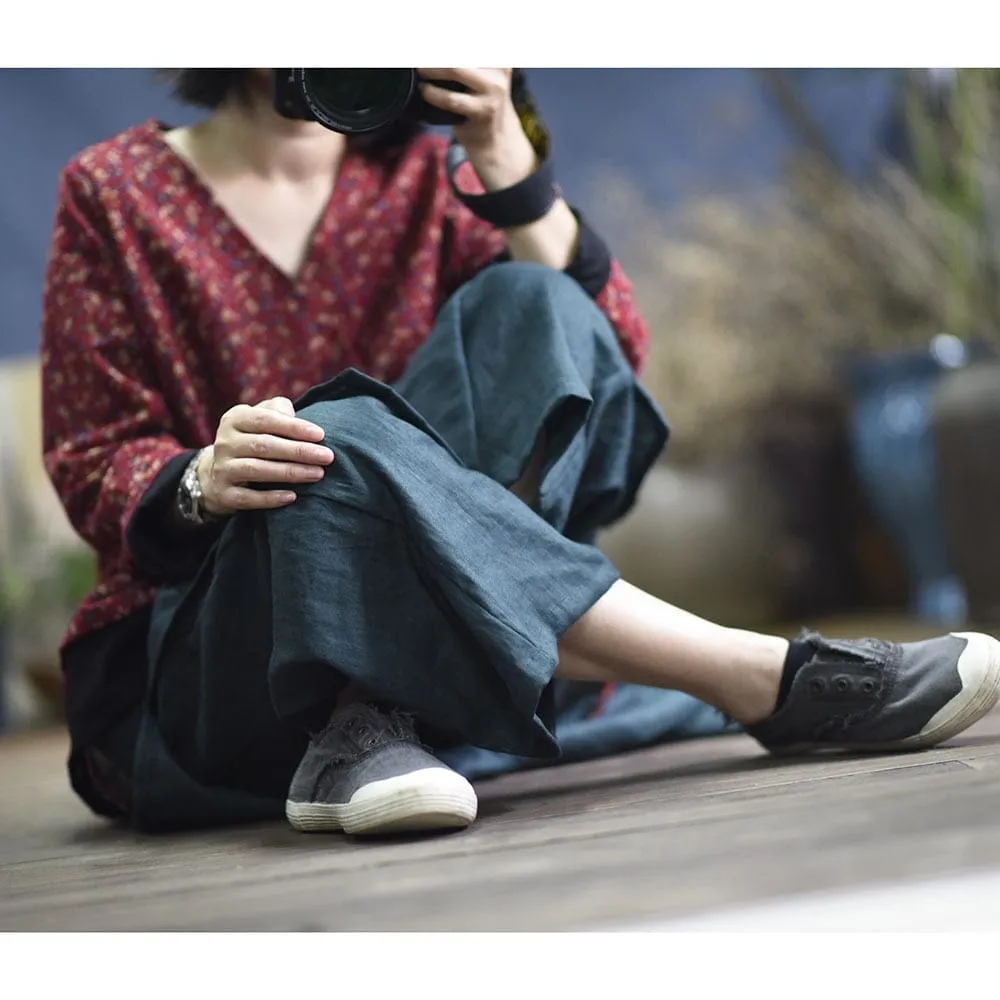 Namaste Solid Linen Trousers | Zen