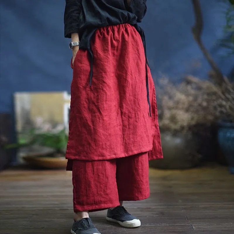 Namaste Solid Linen Trousers | Zen