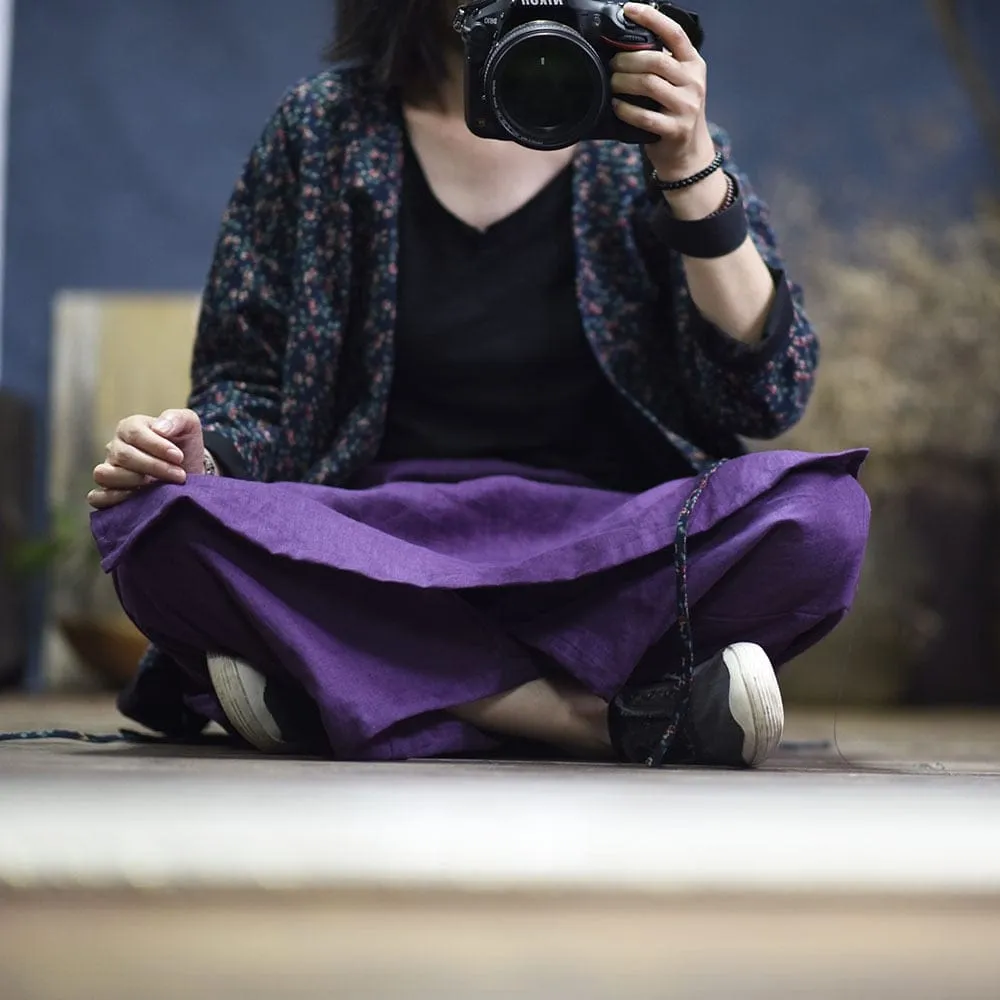 Namaste Solid Linen Trousers | Zen