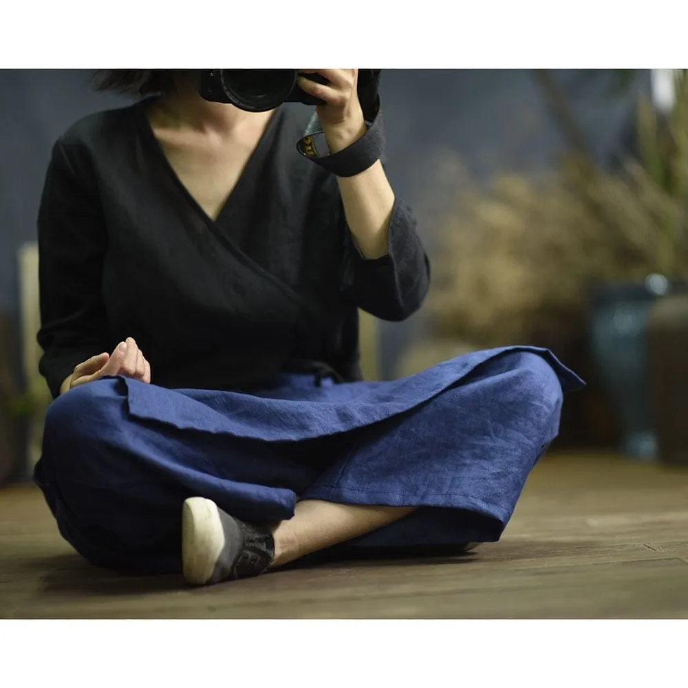 Namaste Solid Linen Trousers | Zen