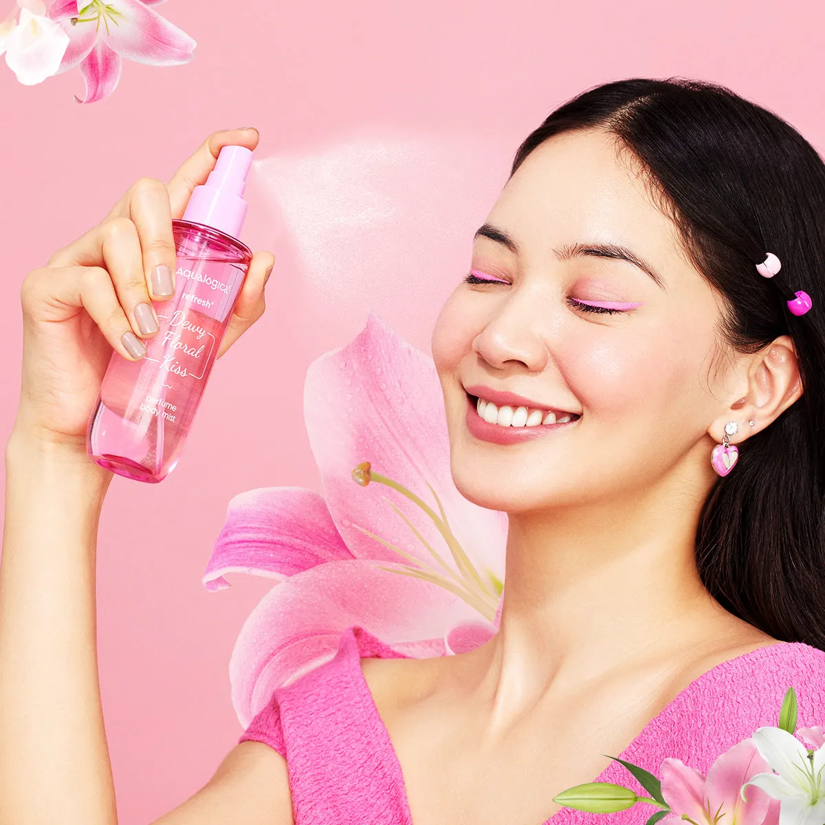 Refresh  Dewy Floral Kiss Perfume Body Mist with Zemea & Hyaluronic Acid- 150 ml